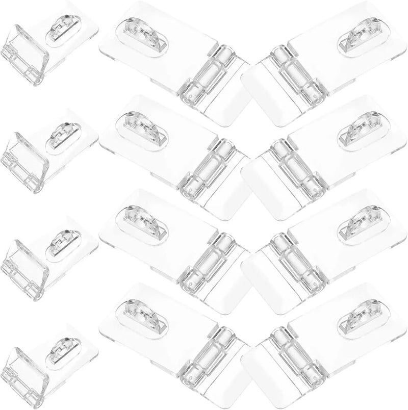 36 Set Clear Acrylic Hinges Lock Buckle Hasp Latch For Jewelry Box Cabinet Display Case - Image 4