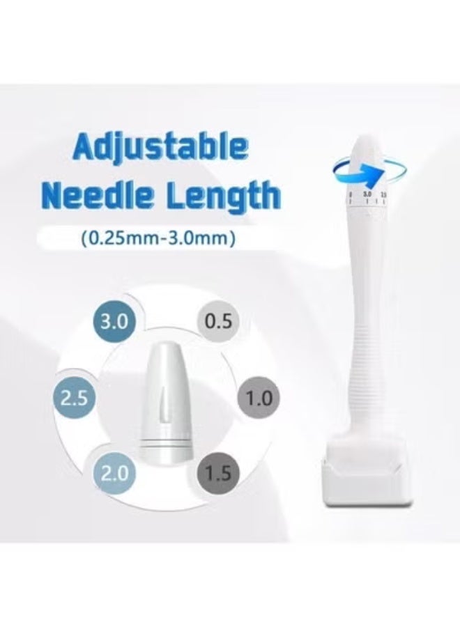 Chabeia Derma stamp adjustable pen 0mm - 3mm,100 a titanium micro needles I amazing professional microneedling pen for skin repair, face, hair & beard growth I easy to use I safe and effective - Image 4