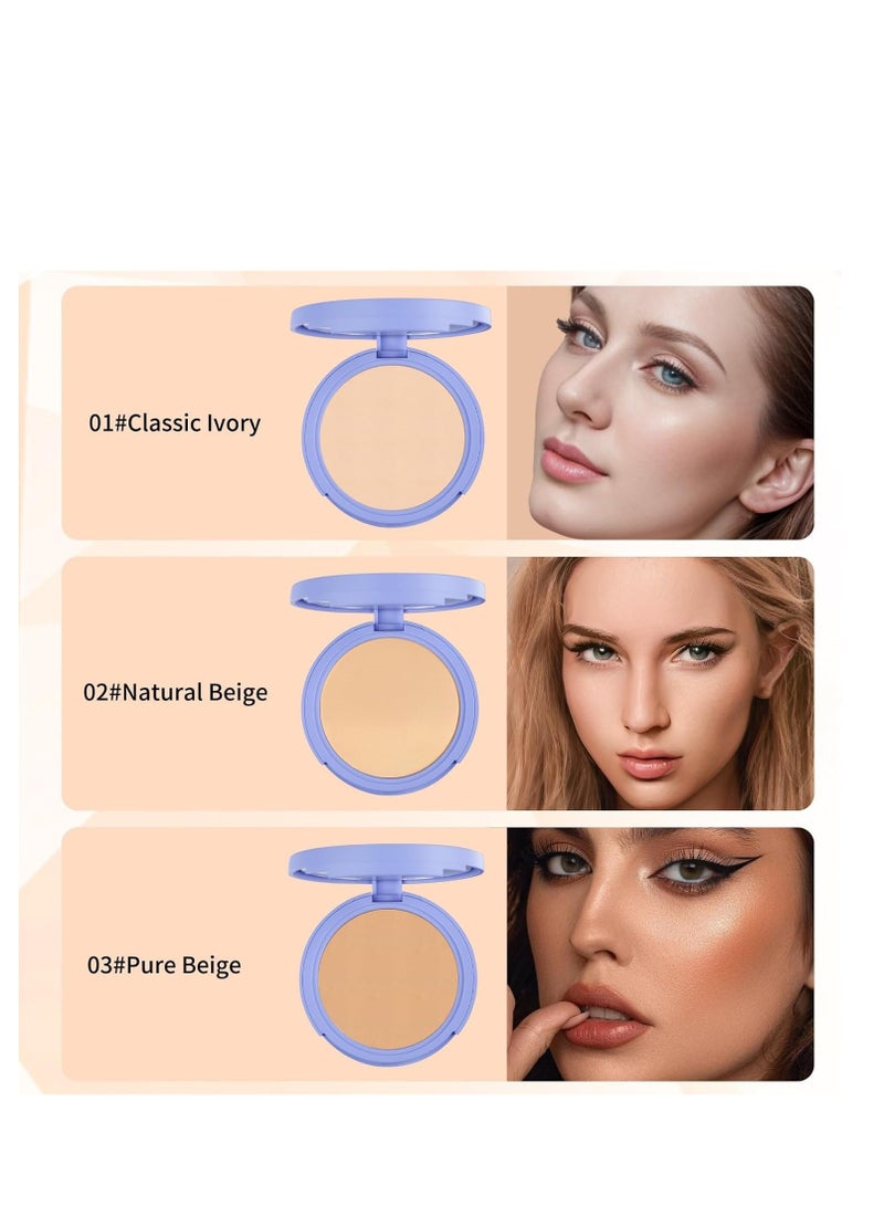 Oil Control Facial Powder Matte Smooth Setting Waterproof Long-Lasting  Lightweight Makeup For Soft Focus Finish, Minimizes Fine Lines And Pores Classic Ivory - Image 5