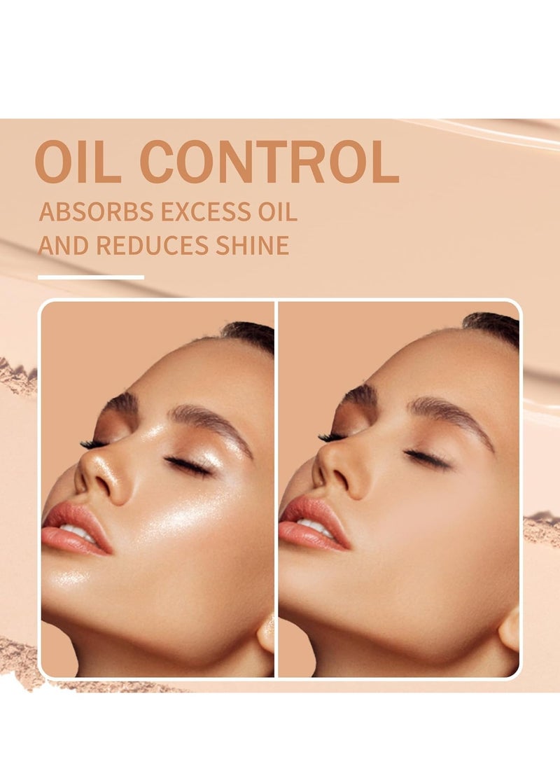 Oil Control Facial Powder Matte Smooth Setting Waterproof Long-Lasting  Lightweight Makeup For Soft Focus Finish, Minimizes Fine Lines And Pores Classic Ivory - Image 4