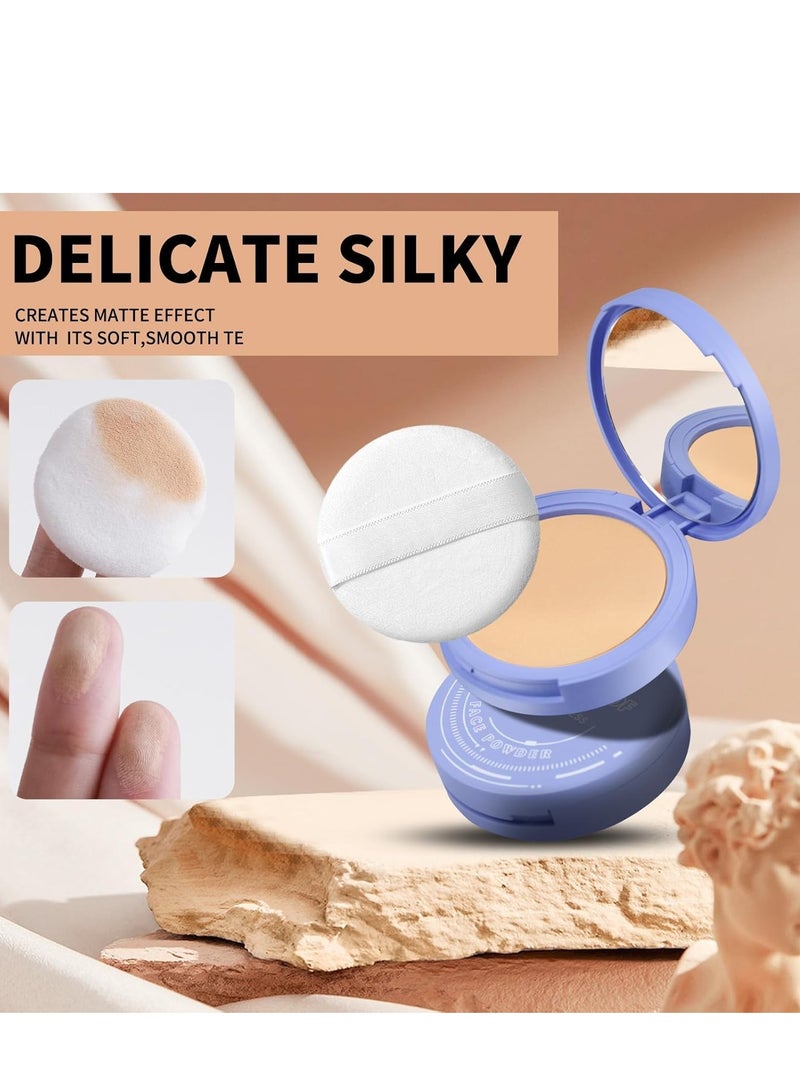 Oil Control Facial Powder Matte Smooth Setting Waterproof Long-Lasting  Lightweight Makeup For Soft Focus Finish, Minimizes Fine Lines And Pores Classic Ivory - Image 2
