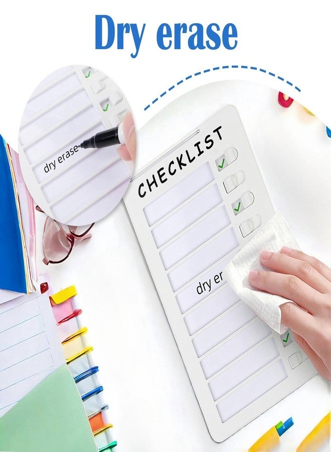 SENWHAL 2pcs Dry Erase Chore Chart, Standable Whiteboard Checklist Board, Chore Chart for Kids Routine Chart with Two Markers (Standable) - Image 3
