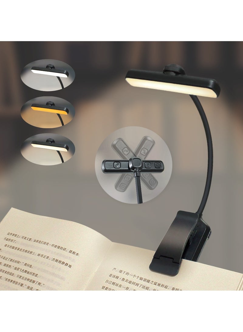 general 19 LED Reading Light, 360° Flexible Adjustable Rechargeable Reading Lamp, 3 Light Colors & 5 Brightness, Eye Protection Book Lamp with Memory Mode, Long Hours for Night Readers - Image 2