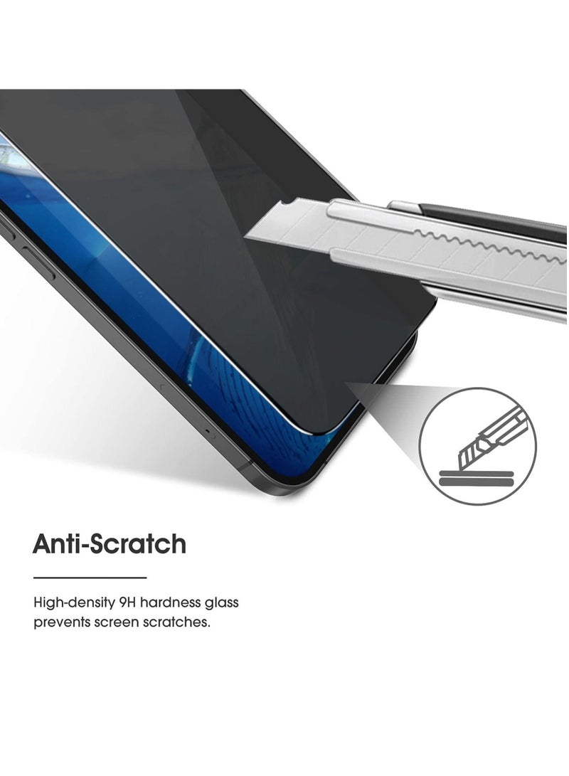 BORTONY iPhone 14 Pro Max Privacy Screen Protector 9HDouble Anti Spy Dark Film Guard Case Friendly Bubble Free Tempered Glass for Apple iPhone 14 Pro Max 6.7 Inch 2022 - Image 5
