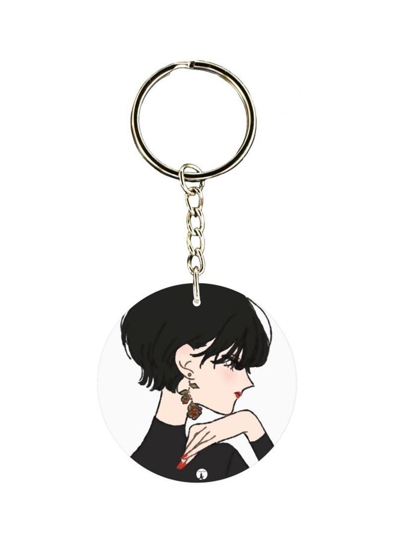 Girl Printed Keychain