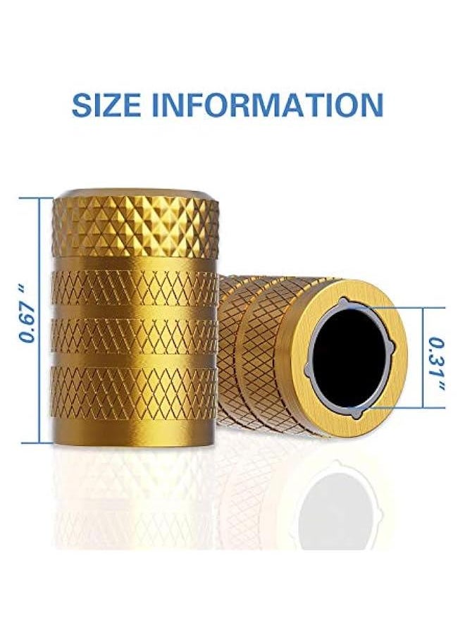 Generic Tire Valve Stem Caps, Golden Yellow, 4 pcs/Pack, Anodized Aluminum Tire Valve Cap Set, Corrosion Resistant, Universal Stem Covers for Cars Trucks Motorcycles SUVs and Bikes  - Image 4