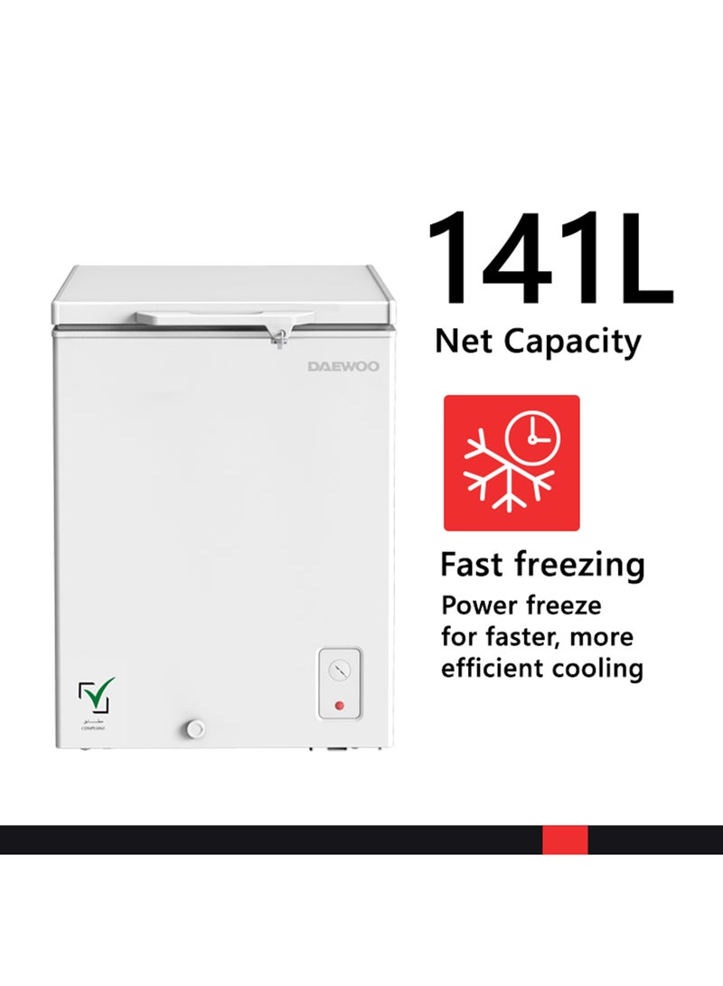 DAEWOO 142L Chest Freezer, Single Door storage basket, High Efficiency Cooling, Adjustable Temperature, Freezer to Fridge Convertible Option, - Image 3
