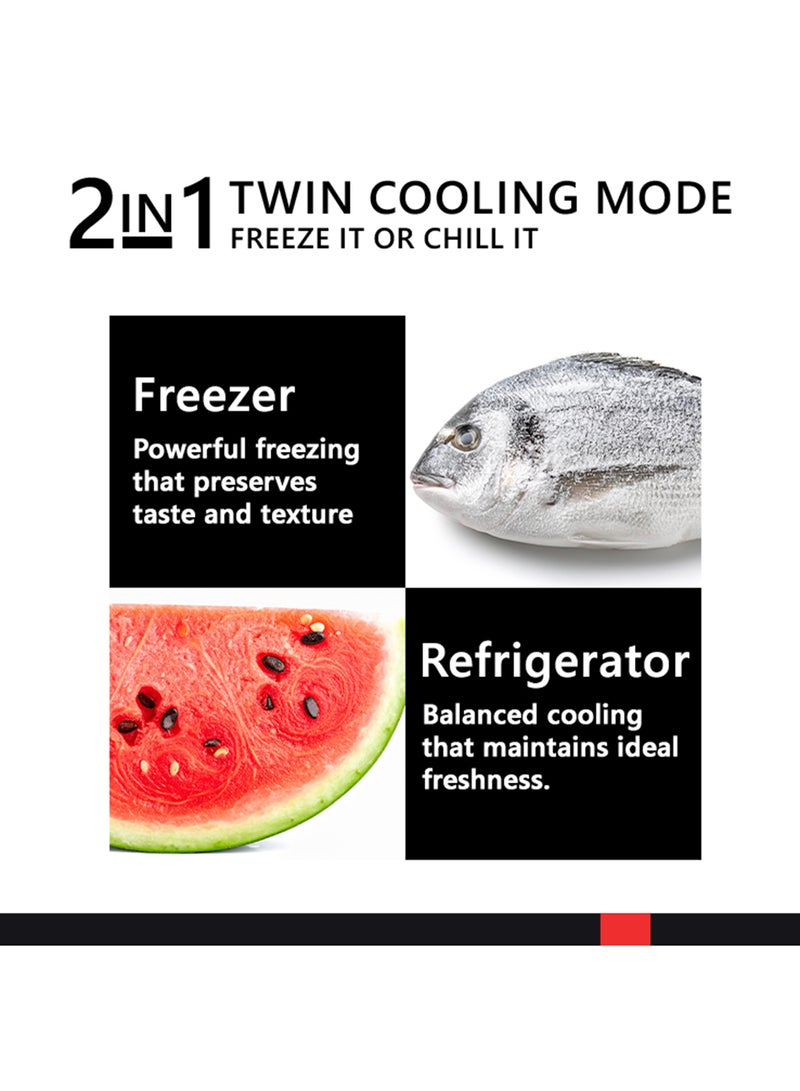 DAEWOO 142L Chest Freezer, Single Door storage basket, High Efficiency Cooling, Adjustable Temperature, Freezer to Fridge Convertible Option, - Image 5