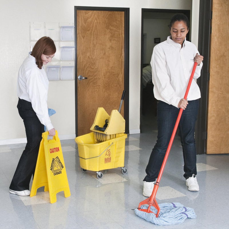 Tinsky 6 Pack Mop Head Replacement Commercial Heavy Duty Cotton Blue Mop Heads Replacement Reusable Looped End String Mop Refill for Industrial Residential Use - Image 2