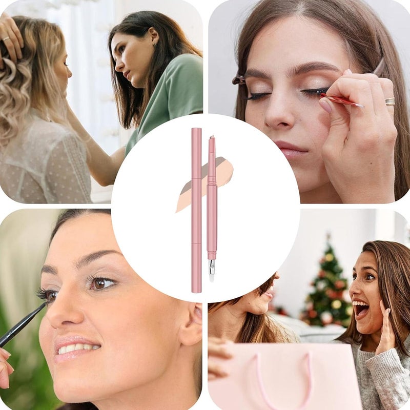 Eye Highlighter Stick,2 in 1 Double-Ended Makeup | Eye Highlighter with Soft Brush,for Women Girls Home Salon Travel Dating Wedding Office Party Birthday Holiday - Image 5