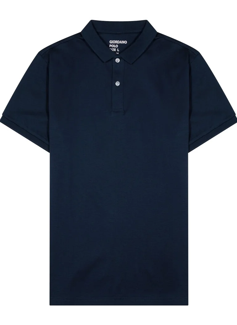 GIORDANO Men's Luxury Touch Polo Blue