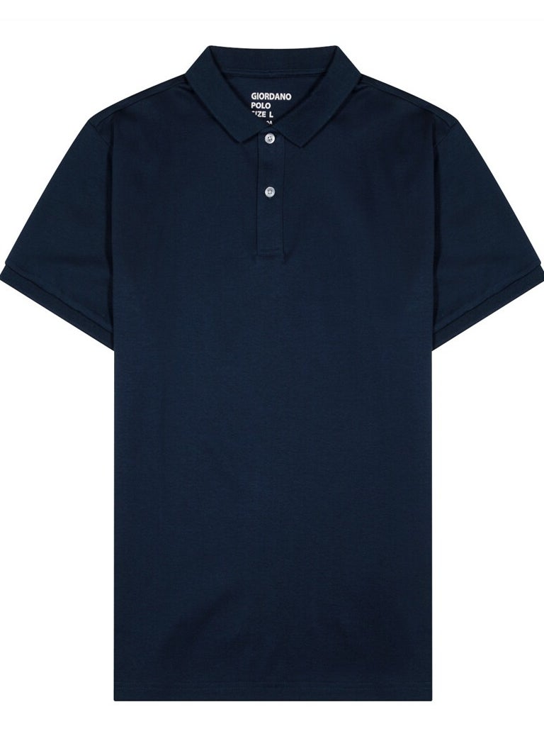 GIORDANO - Men's Luxury Touch Polo Blue - Image 1