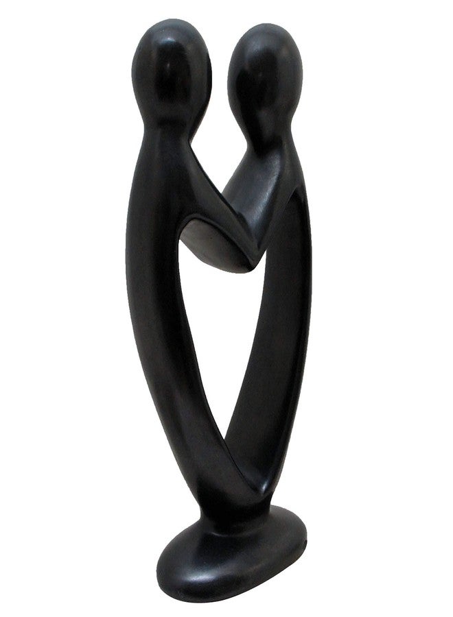 Stoneage Arts Unique Sculptures Handcrafted From Eco-Friendly Soapstone. Artisans of Kenya Zero Carbon Footprint. Every Stage In Making Involved Genuine Human Hands Artisans Use Natural Dyes (8 Inch, Black) - Image 2