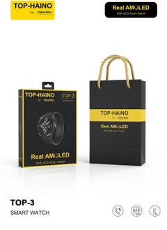 Haino Teko TOP 3 Real AMOLED Display with AOD Smart Watch 3 Pair Straps Wireless Charger for Gents  - Image 2
