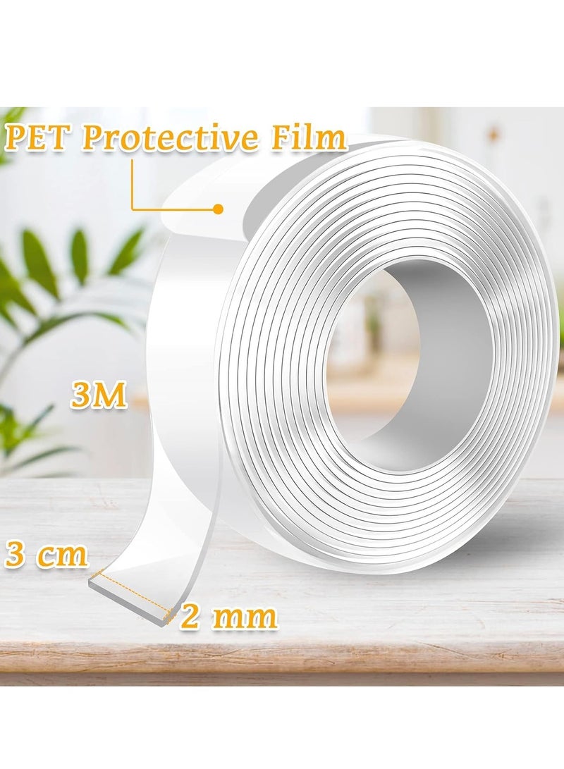 Beauenty 3 Meter Magic Improvement Mounting Transparent Traceless Acrylic Reusable Double Sided Tape - Image 3