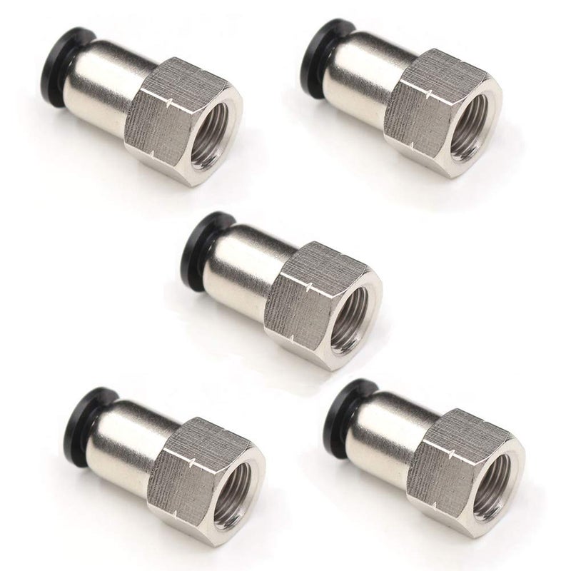 1/8 Npt أنثى دفع لتوصيل التركيبات Ceker 1/4 بوصة تركيبات أنبوب الهواء OD 1/8 تركيبات الهواء تركيبات هوائية تركيبات خط الهواء توصيل سريع تركيبات خرطوم الهواء 5 عبوات - Image 1