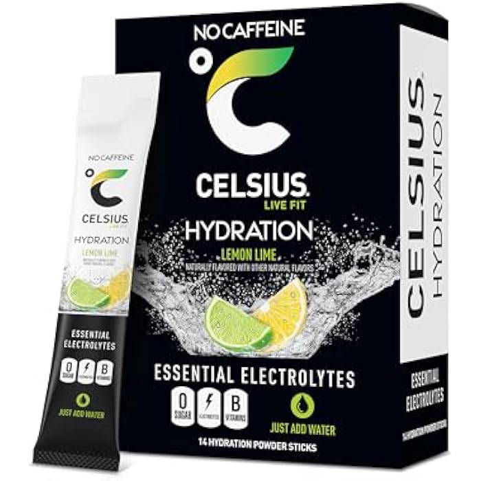 Celsius Hydration™ Lemon Lime, Sugar Free Electrolyte Hydration Drink Mix (Pack of 14) - Image 1