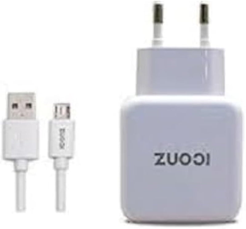 شاحن حائط من Iconz + كابل Micro USB أبيض UK-IMN-WC21UW