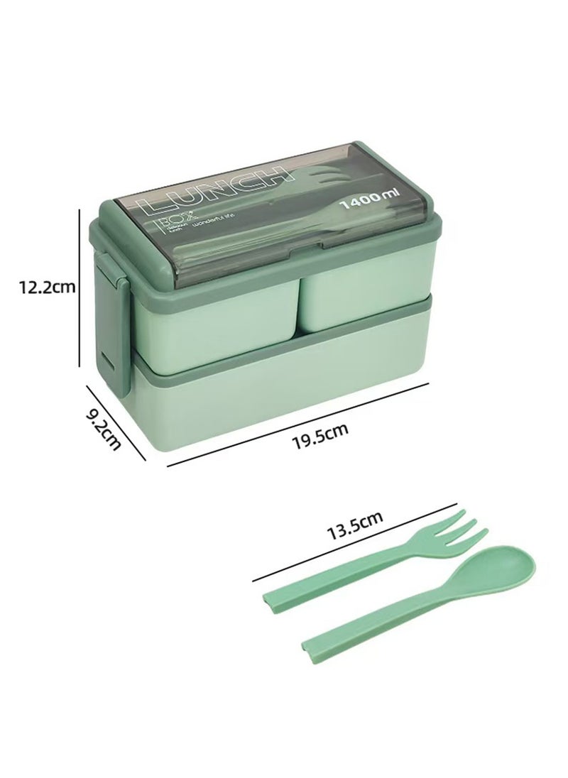 Generic Bento Box Adult Lunch Box,49OZ Leakproof Eco-Friendly Stackable Bento Lunch Box Meal Prep for Dining Out, Work, Picnic, School  - Image 1