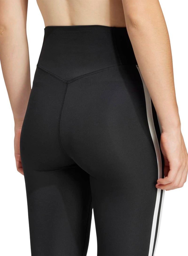 Adidas Optime Essentials Workout 3-Stripes 7/8 Leggings - Image 5