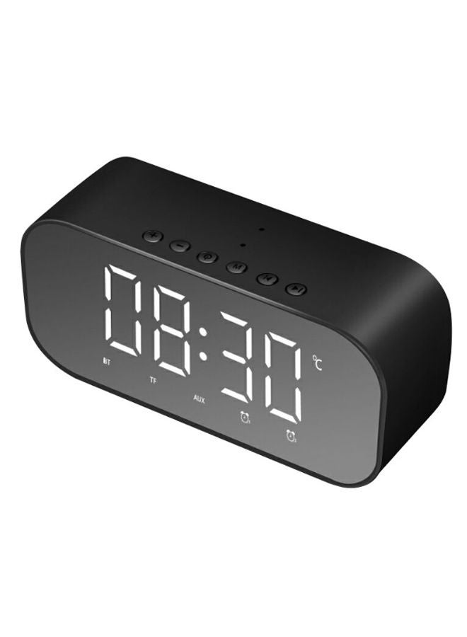 NIBEMINENT Clock Pattern Portable Bluetooth Speaker Black  - Image 1
