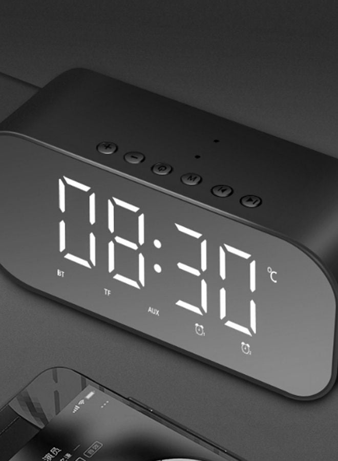 NIBEMINENT Clock Pattern Portable Bluetooth Speaker Black  - Image 2