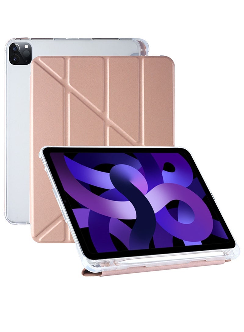 Captaintech Case Cover for iPad Pro 12.9 2020/2021 Generation with Pencil Holder 【Support 2nd Gen Apple Pencil Wireless Charging】 PU Smart