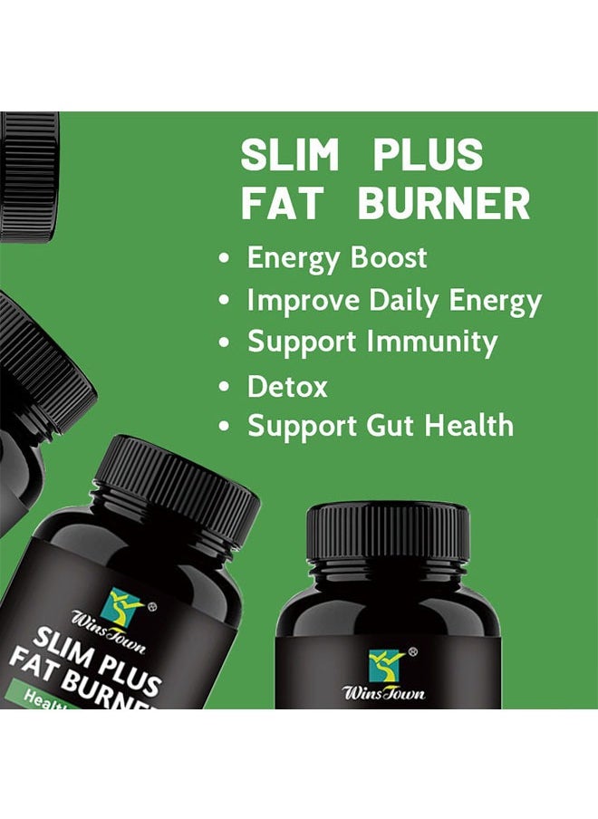 Wins Town - Slim Plus Fat Burner for Women 60 Tablets, Burning Fat Weight Loss Capsules, Fat Breakdown, Health Detox, Burn Fat and Tone Up, Dietary Supplement - Image 1