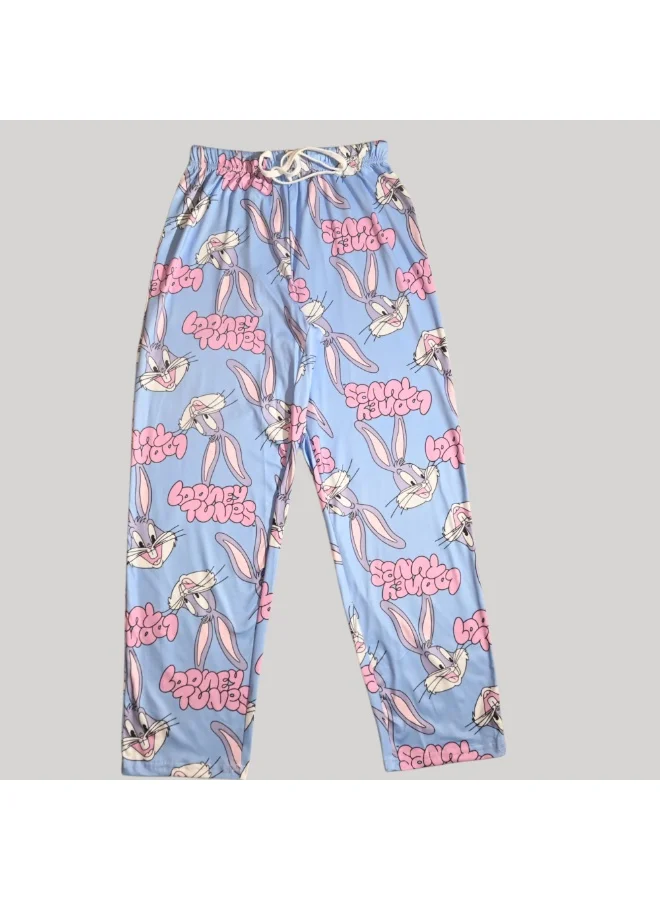 Looney Tunes LOONEY TUNES WOMENS SHORT SLEEVE PAJAMA SETS , SILKY POLYESTER
