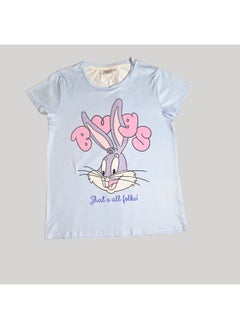 Looney Tunes LOONEY TUNES WOMENS SHORT SLEEVE PAJAMA SETS , SILKY POLYESTER  - Image 2