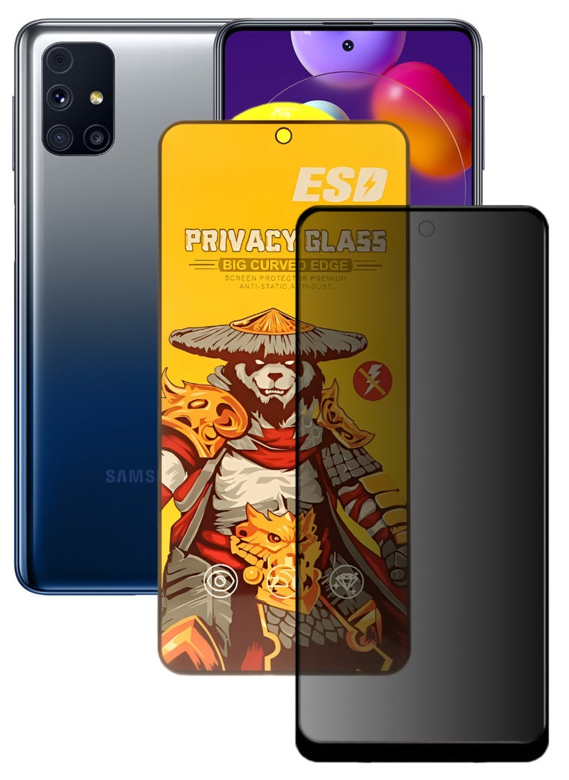 ESD Tempered Dustproof Privacy Glass Screen Protector Compatible For Samsung Galaxy M31s - Image 1