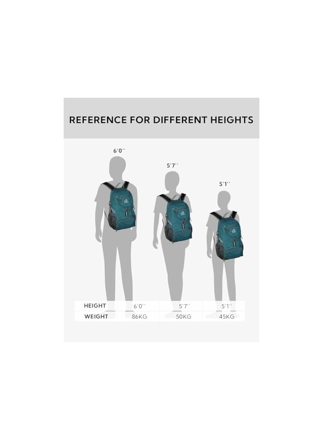 WATERFLY Small Lightweight Packable Backpack: 20L Ultra Light Foldable Travel Hiking Camping Daypack Day Pack For Man Woman - Image 2