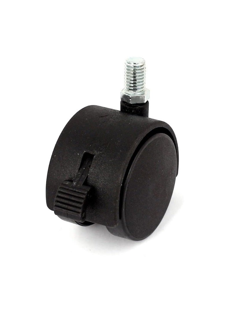 KNP KNP Twin Caster Wheel With Thread 4Pcs Heavy Duty Twin Wheels Castor Wheels Furniture Casters Load Capacity Heavy Duty Castors for Furniture(without break) 8mm, 2INCH  - Image 3