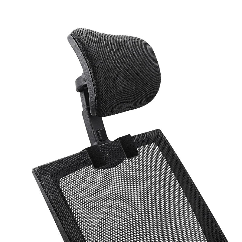 Yooken Office Chair Mesh Headrest Attachment Universal Adjustable  Detachable Ergonomic Neck Support Cushion Clip On Breathable Mesh Head Pillow Detachable Sponge Black