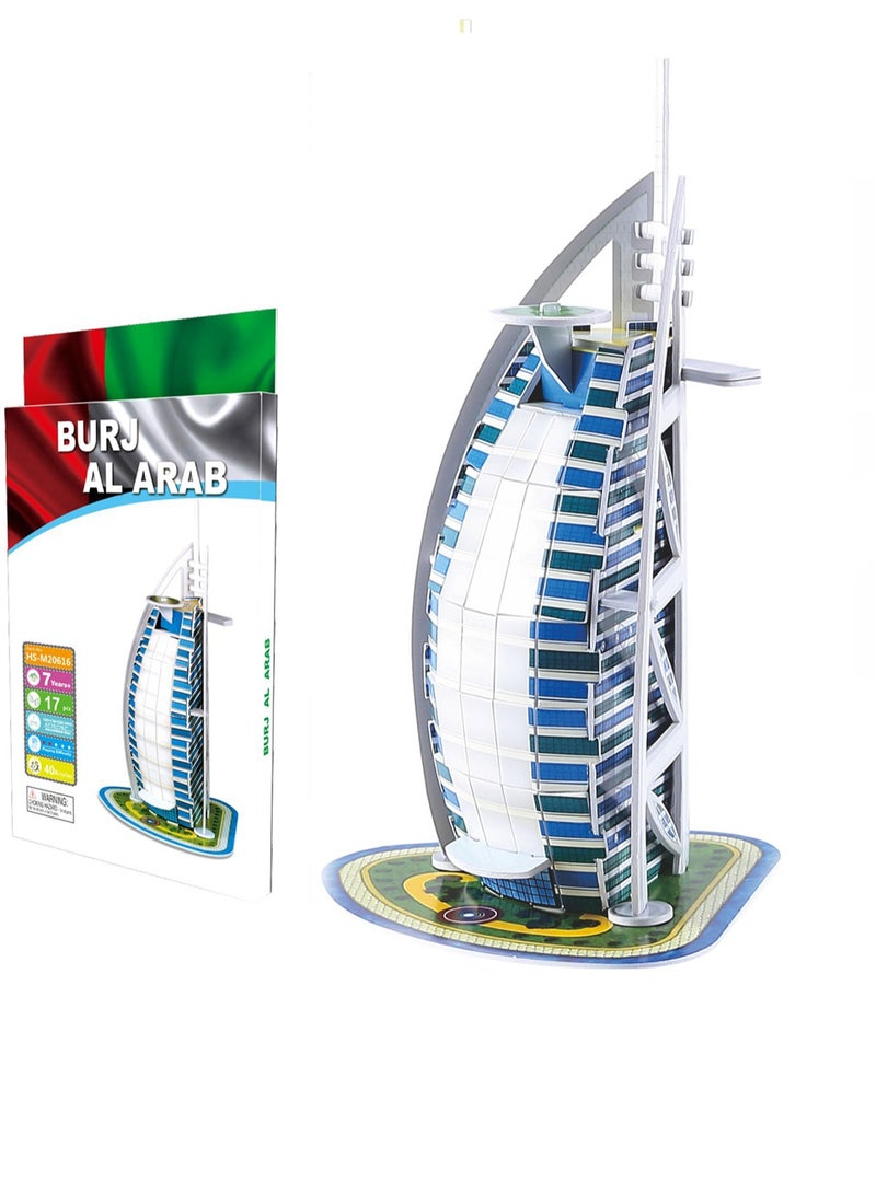 World Famous Building Puzzle Dubai Burj Al Arab Children's Toys - Image 1