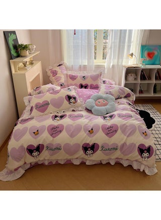 4-Piece Kuromi Cotton Comfortable Set Bed Sheet Set Children'S Day Gift Birthday Gift 200X230cm - pzsku/Z4EA11DA23C5B51F27A83Z/45/_/1728723684/4009c2d6-2026-40ec-a55d-5bd20917802a