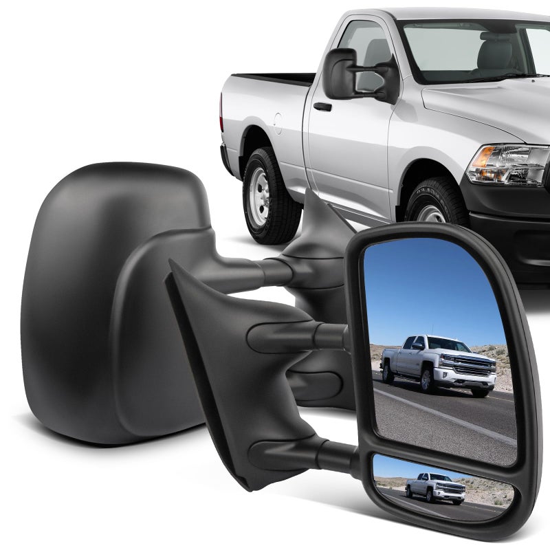 ECCPP Towing Mirrors Replacement fit for 19992007 for Ford for F250 for F350 for F450 for F550 Super Duty Tow Mirrors Black Manual Adjusted Driver Side and Passenger Side