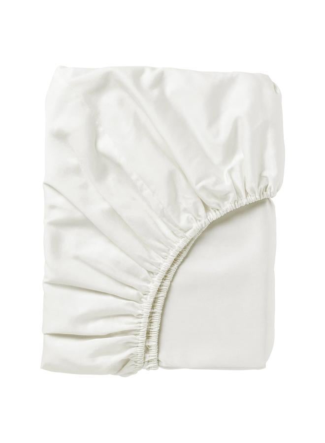 erorex Fitted sheet, white, 180x200 cm - Image 1