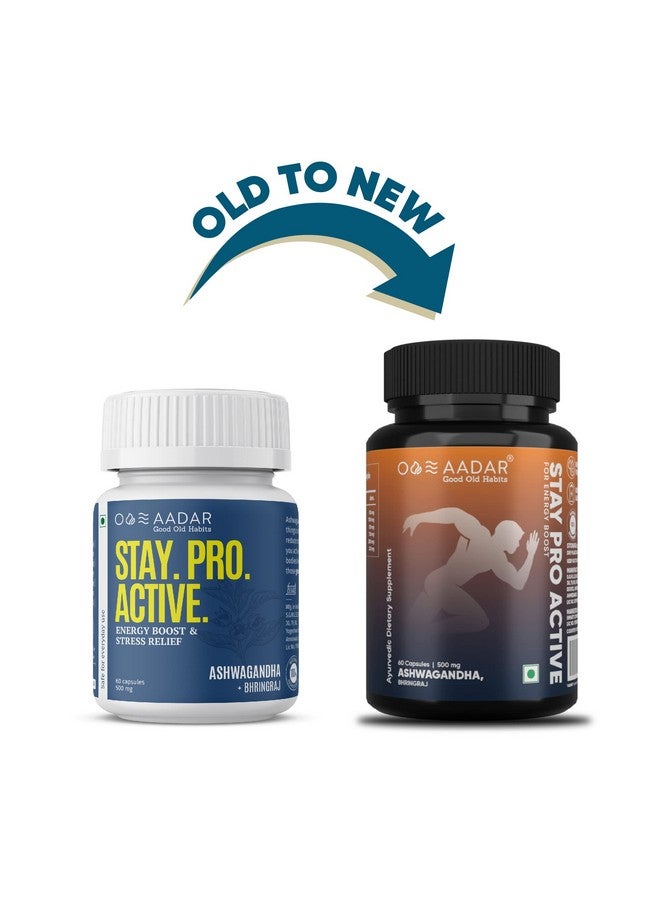 AADAR AADAR Stay Pro Active Energy Boost and Relief From Stress and Fatigue for Both Men and Women, 60 Capsules (Pack of 2) - Image 2