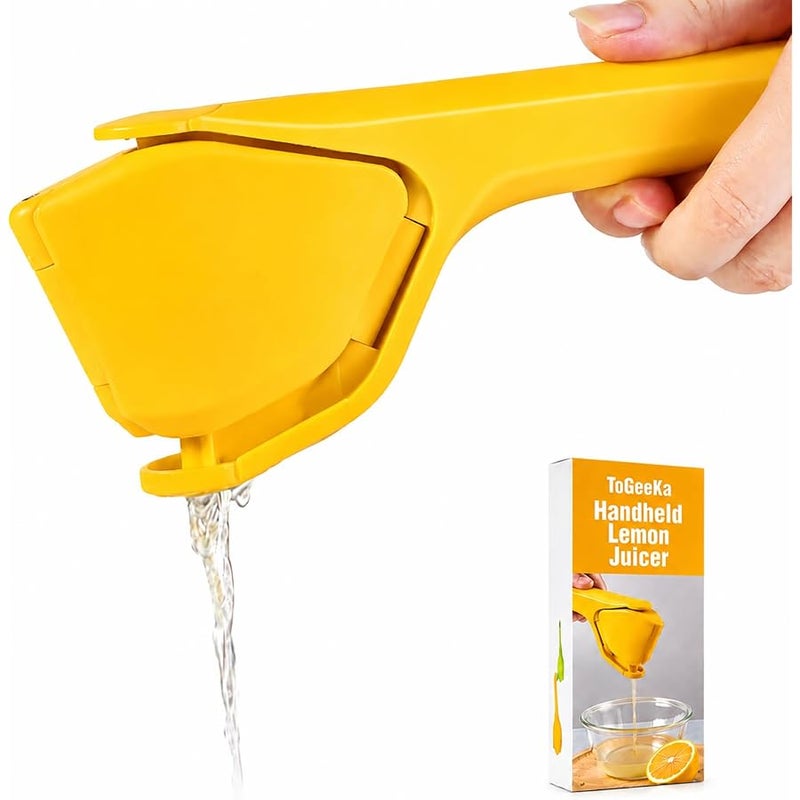 ToGeeKa Lemon Squeezer, Effortless Manual Flat Lime Juicer Hand Press | Easy to Make Juice From Lemon, Lime, Citrus, Orange, Fruits, Folds Design For Saving Space Storage - Image 1