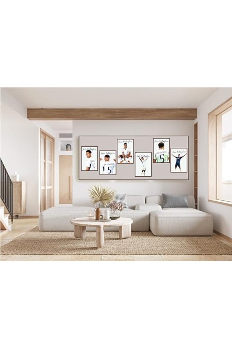 Dujoi Jude Bellingham Posters Paper Prints For Boys Bedroom Football Wall Art Bellingham Sports Posters Set Of 6, Unframe 8x12inch(20x30cm) - Image 5