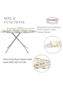 Feelings Feelings Iron Board Cover Cotton For Hippo Size: (122X47cm)  - Image 2