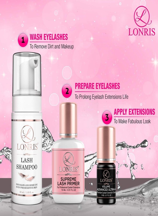 LONRIS 7-8 Weeks Retention/Eyelash Extension Glue Volume Advanced Ultra+ LONRIS Lash 5 ml/1-2 Sec Drying time/Maximum Bonding/Semi-Permanent Extensions Supplies/Professional Use Only Black Adhesive - Image 5