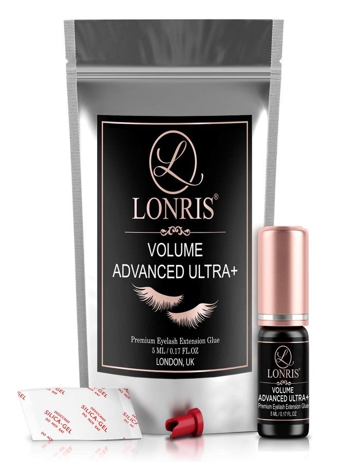 LONRIS 7-8 Weeks Retention/Eyelash Extension Glue Volume Advanced Ultra+ LONRIS Lash 5 ml/1-2 Sec Drying time/Maximum Bonding/Semi-Permanent Extensions Supplies/Professional Use Only Black Adhesive - Image 4