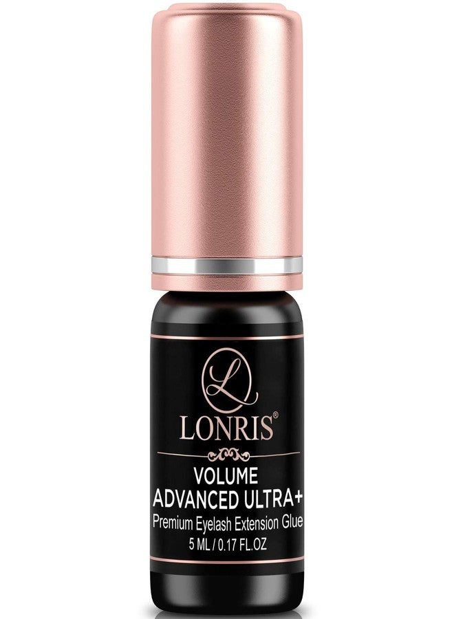 LONRIS 7-8 Weeks Retention/Eyelash Extension Glue Volume Advanced Ultra+ LONRIS Lash 5 ml/1-2 Sec Drying time/Maximum Bonding/Semi-Permanent Extensions Supplies/Professional Use Only Black Adhesive - Image 1