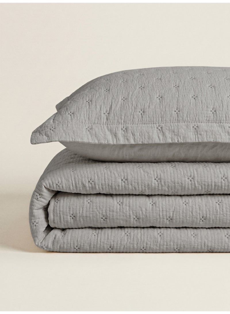 Morano Elegence 3 pieces Bedspread set 260 X 240 cm 2 pillow cases 50 X 70 | Hollow Fiber Fill, Ultrasonic Quilting, 2 Pillowcases Included, Machine Washable, 3-Ply Construction - Image 3