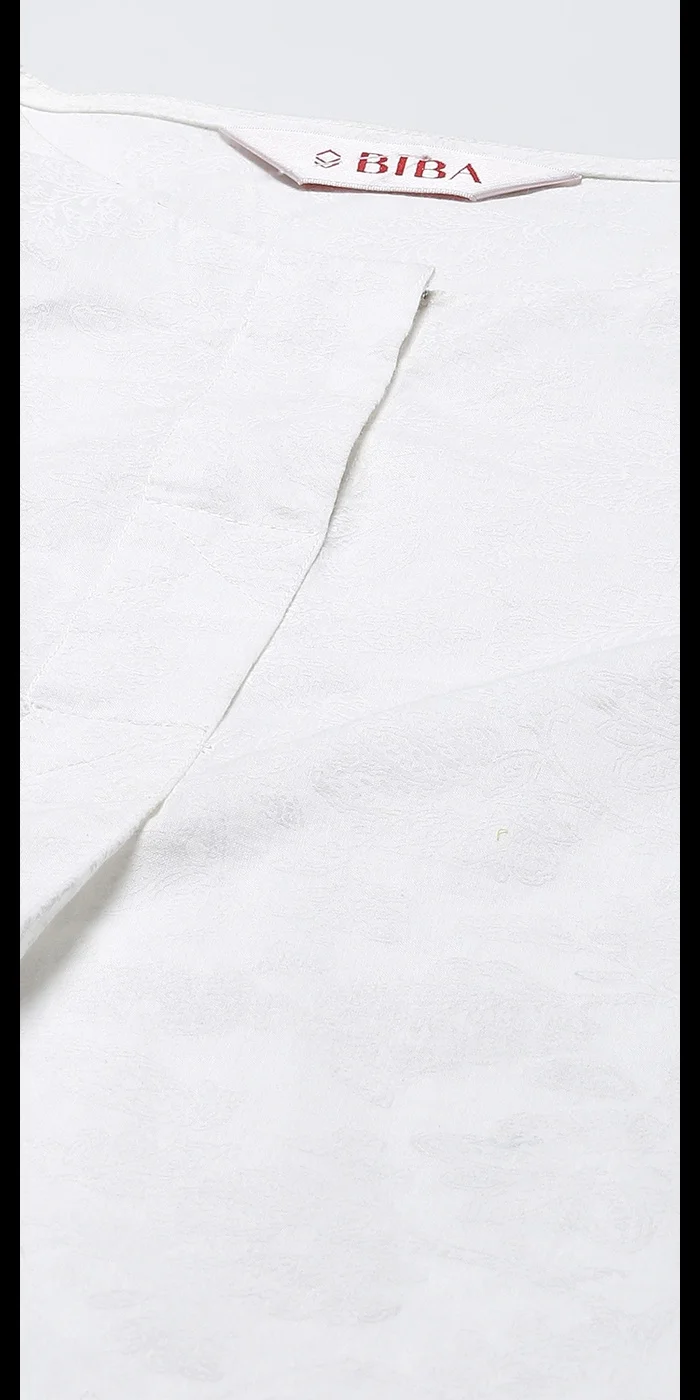 بيبا طقم بدلة كورتا بالاتزو من القطن الأبيض والوردي المستقيم