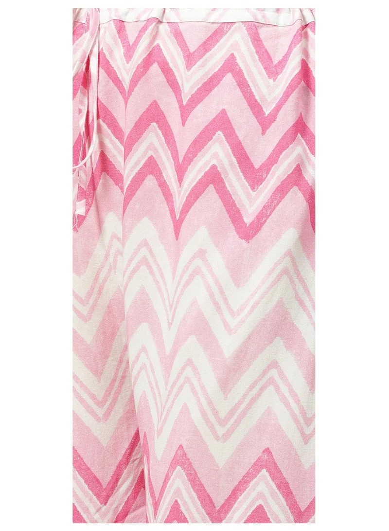 Biba  White and Pink Cotton Straight Kurta Palazzo Suit Set for Women | Best Price UAE