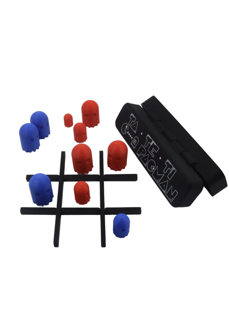 3D Brothers XO Pack Man Ghosts Edition of  Tic-Tac-Toe Game, Strategic Table Games, Puzzles and Intelligence Board Game.  - Image 1