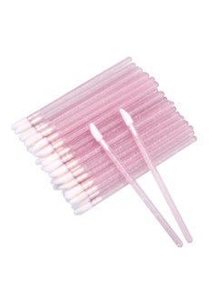 g2plus G2PLUS 300PCS Lip Brushes, Crystal Disposable Lip Brushes, Glitter Lip Gloss Applicators, Lipstick Gloss Wands Applicator Makeup Tool Kits for Lipstick and Lip Gloss (Pink)  - Image 1